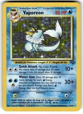 Vaporeon 12/64 Rare Jungle Pokemon Unlimited Holo Lightly Played