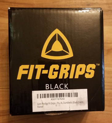 Core Prodigy Fit-Grips Thick Grip Adapter For Fat Bar Weight Lifting 2 IN'' Black