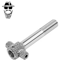 ORIGINAL LOWRIDER Square Twist Chrome Steering Tube 1" Threaded 22.2mm x 5-1/2".