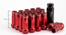 20pcs Aodhan Xt51 12x1.25 Red Open Lug Nuts Fit Motegi Stance Tsw Str Wheels