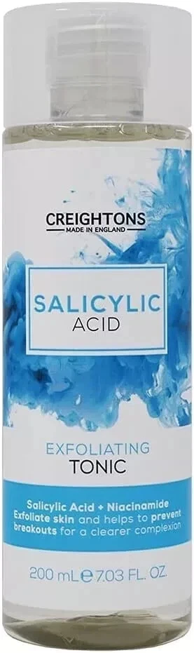 BRANDED Creightons Salicylic Acid Exfoliating Tonic (200 ml) - Salicylic Acid (1%) & Ni