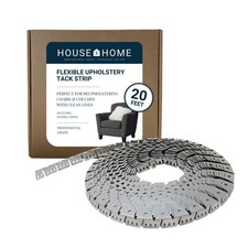 20ft Upholstery Metal Flexible Tack Strip Supplies, Curve Ease 20ft, Silver