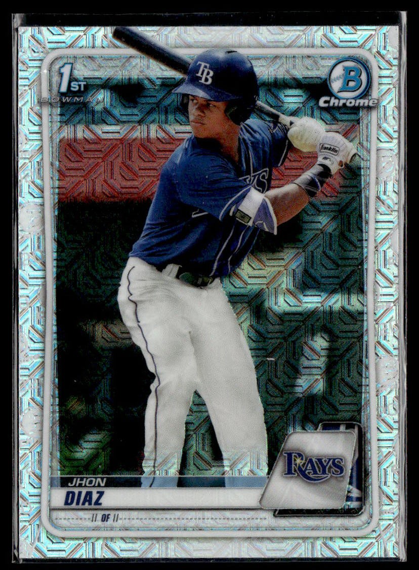 2020 Bowman #BCP-30 Jhon Diaz Chrome Prospects Atomic Refractor Rays 1901B