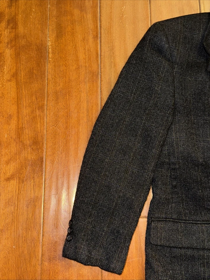 Blazer de tweed Stafford vintage para hombre 42R gris oscuro 100 % lana de cordero chaqueta de abrigo deportivo Foto 3 de 4
