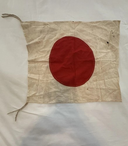 WWII Japanese Hinomaru Flag Sewn Center Sun Small Original Military Bring Back 