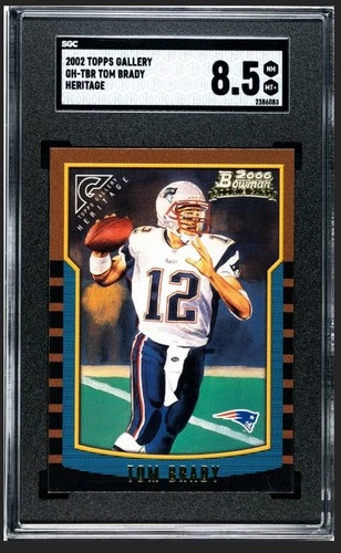 2002 Topps Gallery Tom Brady Heritage! New England Patriots SGC 8.5