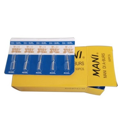 50Pcs TF-11 Dental Diamond Burs Medium FG 1.60mm for High speed Handpiece