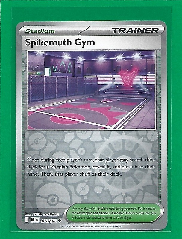 Pokémon TCG SV-Destined Rivals Spikemuth Gym #169/182 Uncommon Reverse Holo