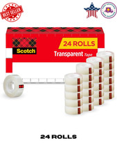 Scotch Transparent Tape, 3/4 in x 1000 in, 24 Boxes/Pack 600K24