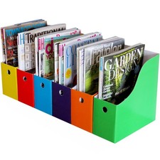 Evelots Magazine File Holder Organizer Box 6, 12, or 24 Pack Storage for Desk