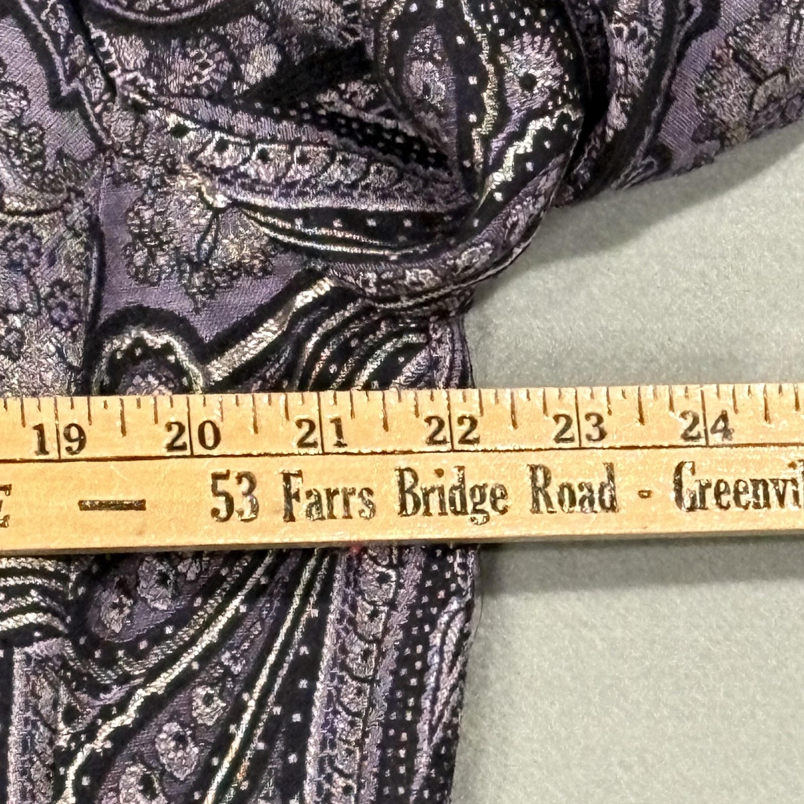 Vintage Elan By Tanner Coat Womens 14 Purple Paisley Mink Fur Collar Long NEW