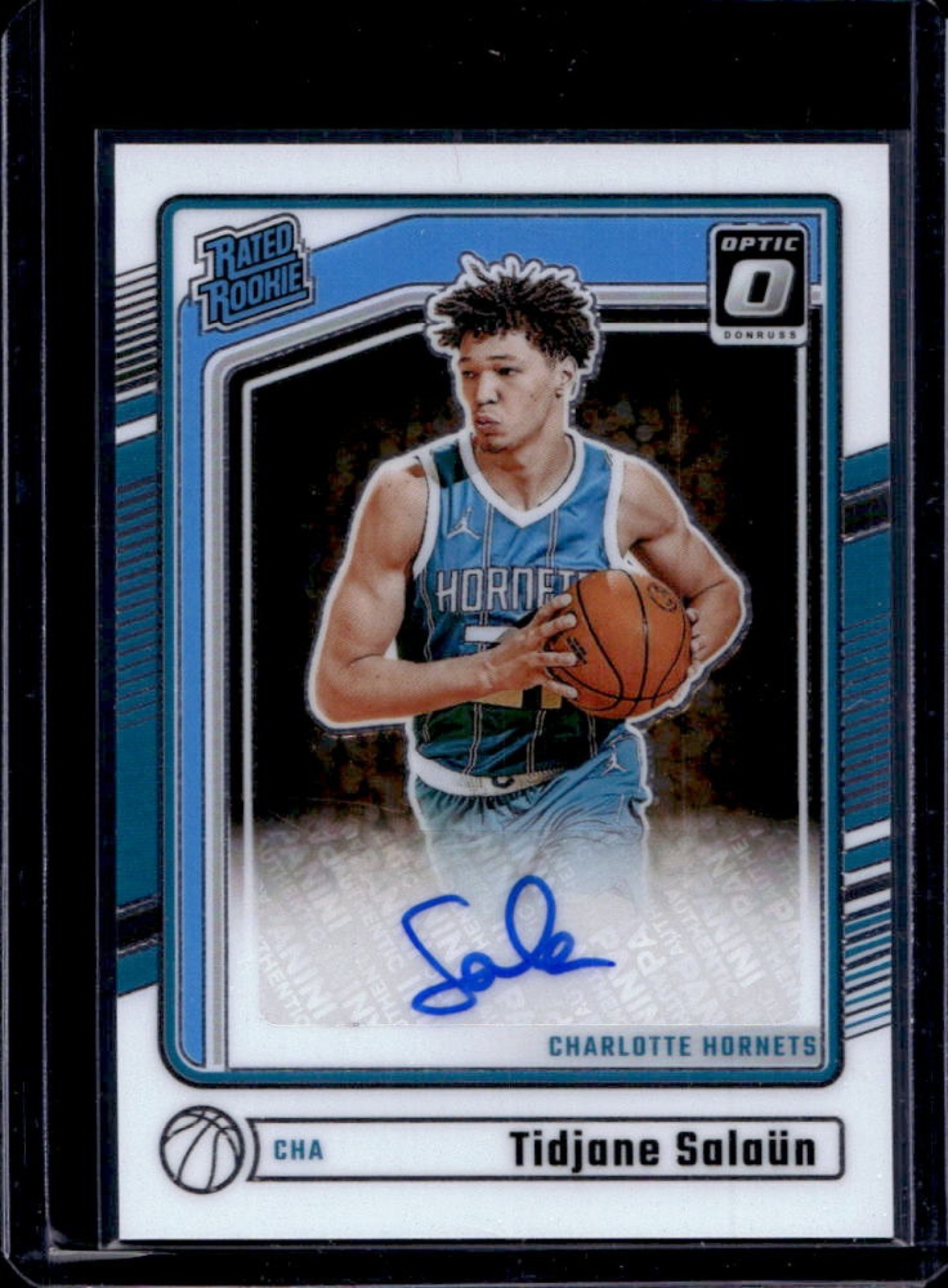 2024-25 Donruss Optic Tidjane Salaun Rated Rookie RC Auto #324 Hornets