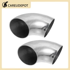 2pcs OD 2.5'' 90 Degree Mandrel Bend Elbow Bend Exhaust Tube New