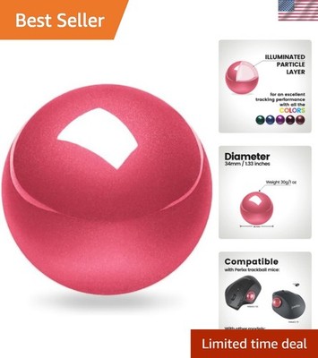 Enhance Your Mouse with 1.34 Inch Pink Replacement Trackball - Smooth Precision