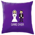 Game Over Pixels - Cushion - Married Wedding Marriage Funny Stag Hen