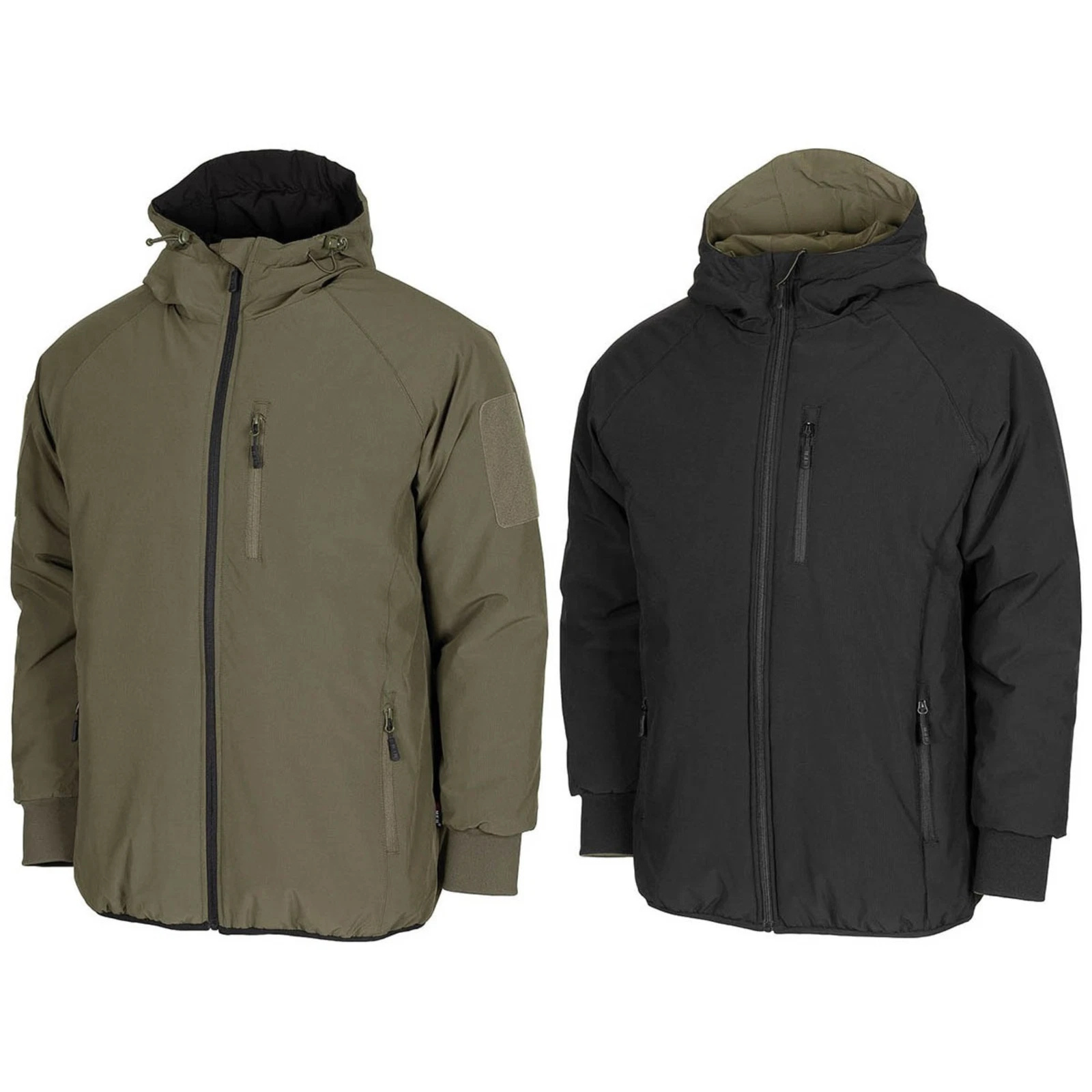 MFH Reversible Thermal Jacket Water Repellent Insulated Warm OD Green Black
Opens in a new window or