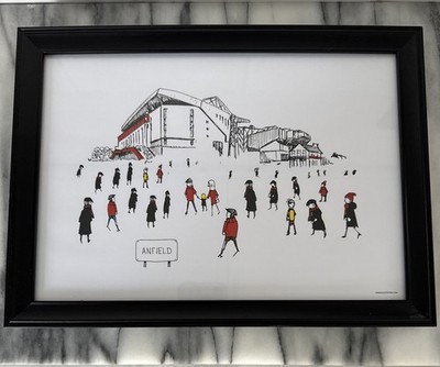 Foley Pottery Liverpool FC Matchday@Anfield gerahmter A4 Kunstdruck - guter Zustand