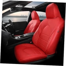  1:1 Costom Fit Seat Covers for 2018-2024 Camry XLE, XSE, XLE V6, XSE V6 Red
