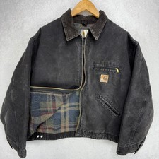 Carhartt Detroit Jacket Blanket Lined Mens 2XL J43 ONX Onyx Black