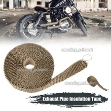 2" x 50FT +10 Ties Kit Motorcycle Exhaust Lava Manifold Heat Wrap Tape Universal