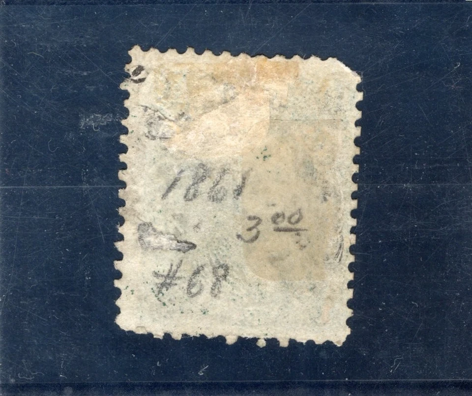 US #68 MH with APS certificate CV $950 - Image 3 of 3