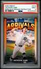 2025 Topps Finest Jackson Jobe Arrivals Orange Refractor /25 Rookie #A-10 PSA 9