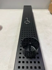 Reln FD2403SQBK 24" Matte Black Shower Drain with Square Pattern Cover