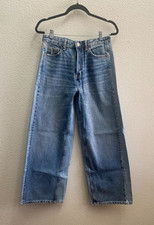 Zara High Rise Wide Leg Baggy Jeans Medium Wash Size 4 / 30 Inch Inseam