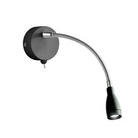 Led Wandlampe Verstellbar Schwarz Metall Flexarm Schalter 6500 K Wand Spot