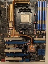 first ASUS ROG Crosshair AM2 SLI 590 Motherboard + cpu + 8gb ddr2 ram