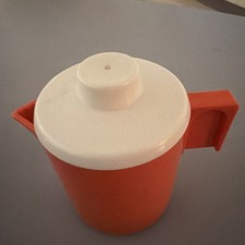 1987 Fisher Price Fun With Food Orange Pitcher with Lid Vintage Play Kitchen