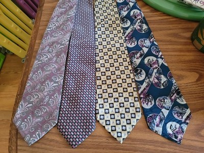 Men's Necktie Assorted Brands, Lot of 4