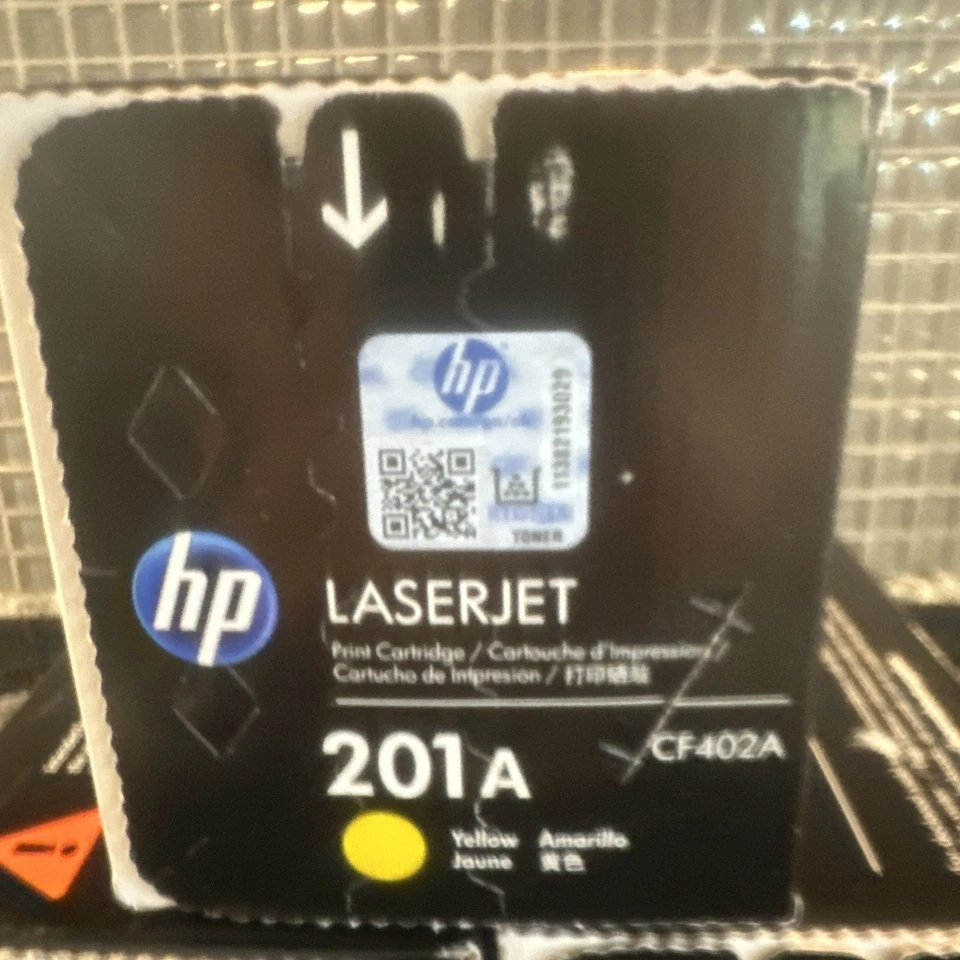 Lote de 3 cartuchos LaserJet originales HP OEM 201A (CF401A, 402A, 403A C,Y,M)  Foto 4 de 4