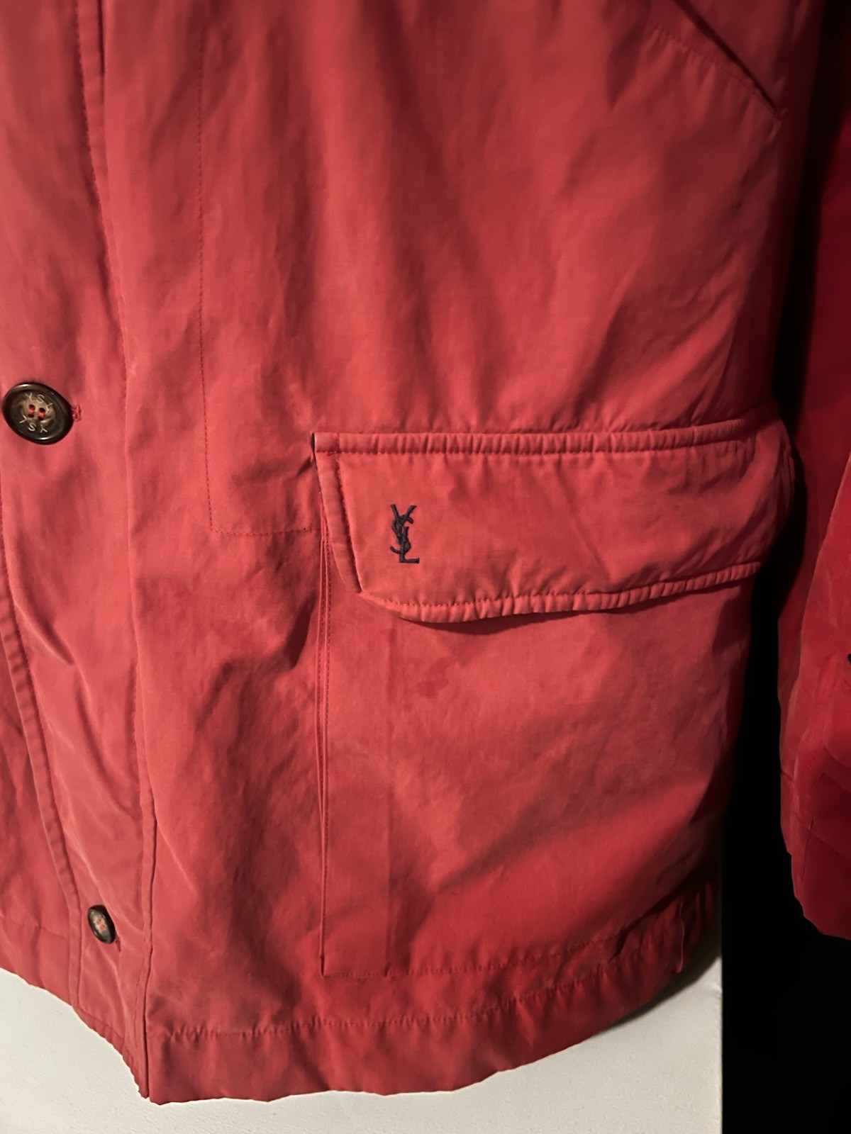 Giacca rossa uomo vintage Yves Saint Laurent taglia XL