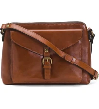 Patricia Nash Avellino Handbag Crossbody  Leather Brown Tan - Brand New- p062021
