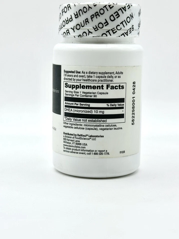 DaVinci Labs Micronizado DHEA 10Mg (90 Cápsulas) Sellado Foto 3 de 4