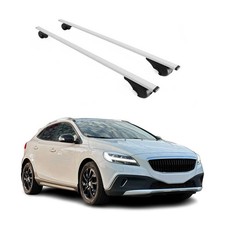 Dachträger Grundtäger für Volvo V40 2012-2019 75kg Metall Silber 2 tlg