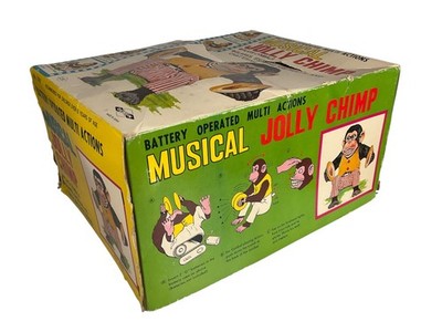 Daishin Musical Jolly Chimp Creepy Clapping Cymbal Monkey w/Box