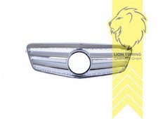 Sportgrill K&uuml;hlergrill f&uuml;r Mercedes Benz W212 E-Klasse silber chrom