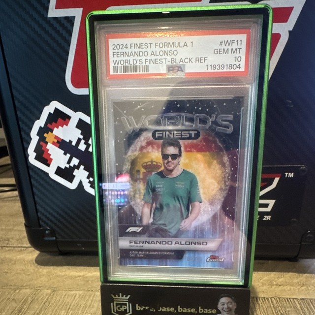 Topps 2024 Finest F1 Fernando Alonso World's Finest WF-11 Black /25 PSA 10