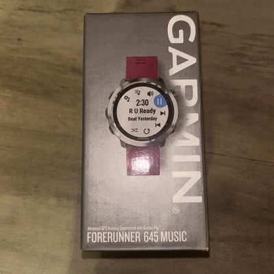 Garmin Forerunner 645 Music Sport Watch Pink/Magenta Strap with