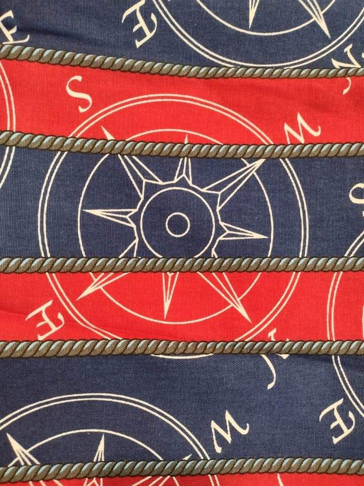 Premier Prints Thick Fabric Norway Design Nautical Compass Together is 2+ Yards - Image 2 of 4