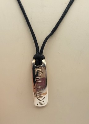 RLM Studio Sterlingsilber ''Believe'' Halskette an schwarzer 18'' Kordel