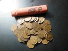 Lincoln wheat cent roll 1955 P not graded