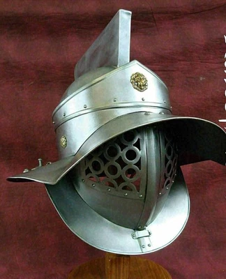 18G Medieval SCA LARP Fabri Armour Murmillo Gladiator Helmet Engraved Replica - image 1 of 4