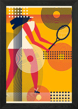 Tennis Framed Wall Art Poster Canvas Print Picture