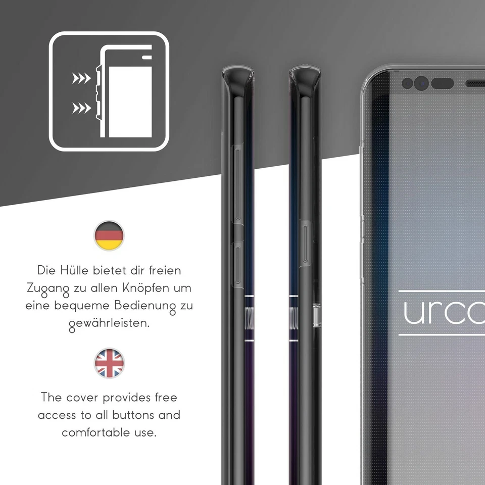 Custodia Samsung Galaxy 360° Protetzione Totale S8,S7,S6 Case TPU Etui Cover - Immagine 4 di 4