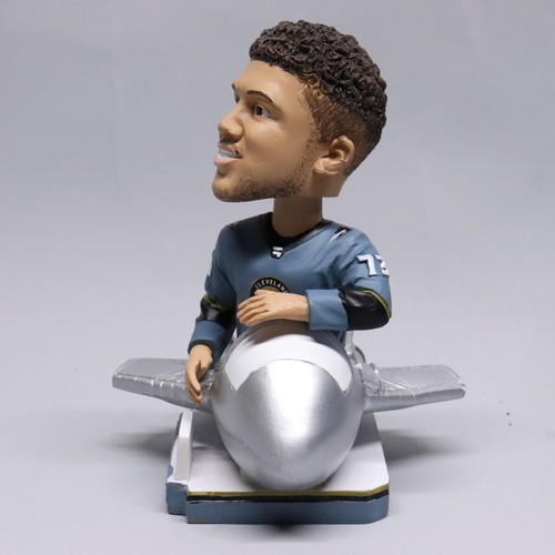 2025 Jet Greaves 73 Cleveland Monsters Hockey Goalie Bobblehead Blue Jackets NEW - Picture 6 of 11
