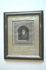 Antique Original 1780 copperplate engraving of a woman by JG Wille, with history