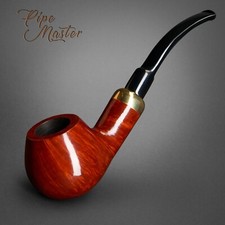 Mr. Brog HAND MADE WOODEN TOBACCO SMOKING PIPE 124 Bent Army  Tik BRIAR + BOX